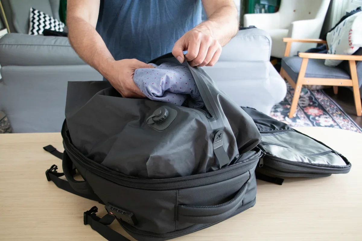 Step 1: Pack Clothes Into The Airtight Compartment